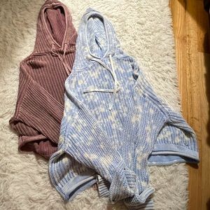 Knitted sweatshirts by PINK. Each hoodie = $10